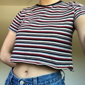 cute cropped striped shirt!